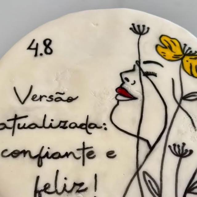 Bolo com Retrato Pintado à Mão